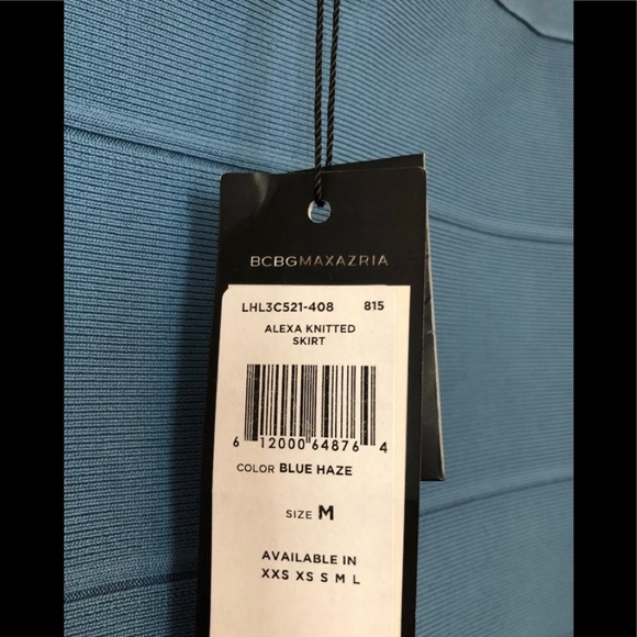 bcbg “Alexa knitted skirt” size M color blue haze